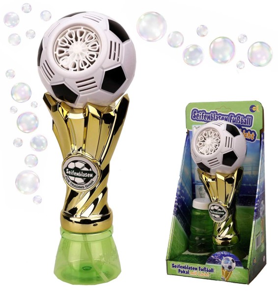 Seifenblasen Fußball Pokal mit Licht