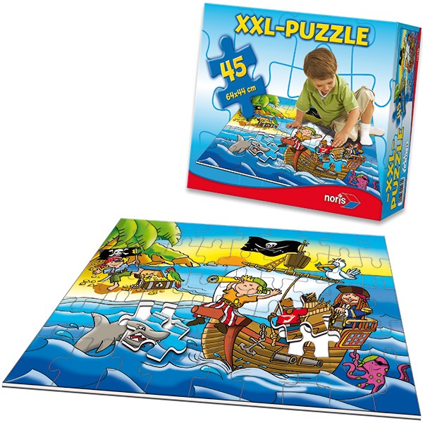 XXL Bodenpuzzle Piraten mit 45 großen Teilen