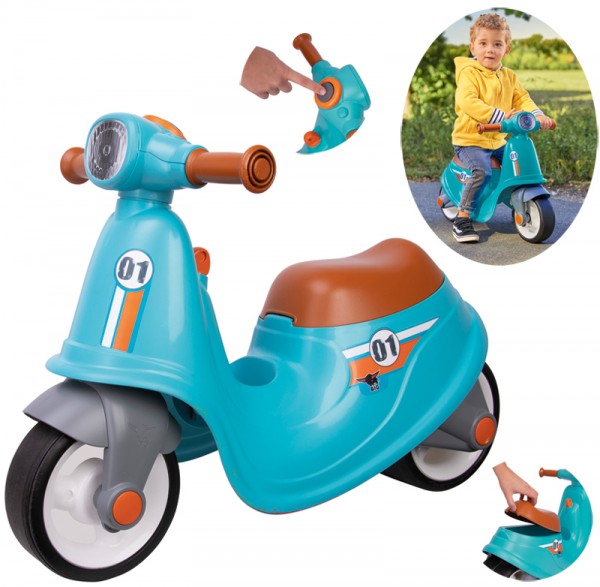 Kinder-Sitzroller Classic Scooter Sport (Türkis-Braun)