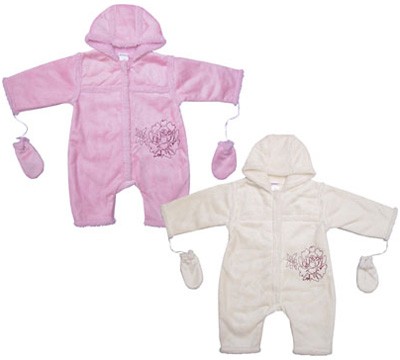 Baby-Overall mit Handschuhen Gr. 68 (Rosa)