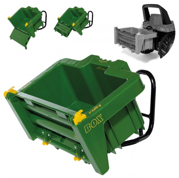 RollyBox John Deere Transportbehälter Box für Traktoren (Grün-Gelb)