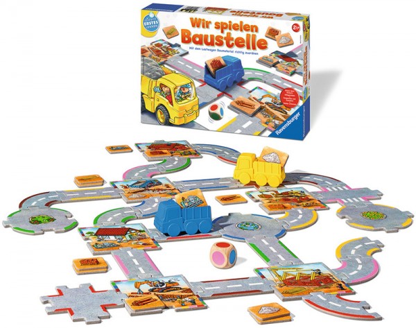 Kinderspiel Wir spielen Baustelle