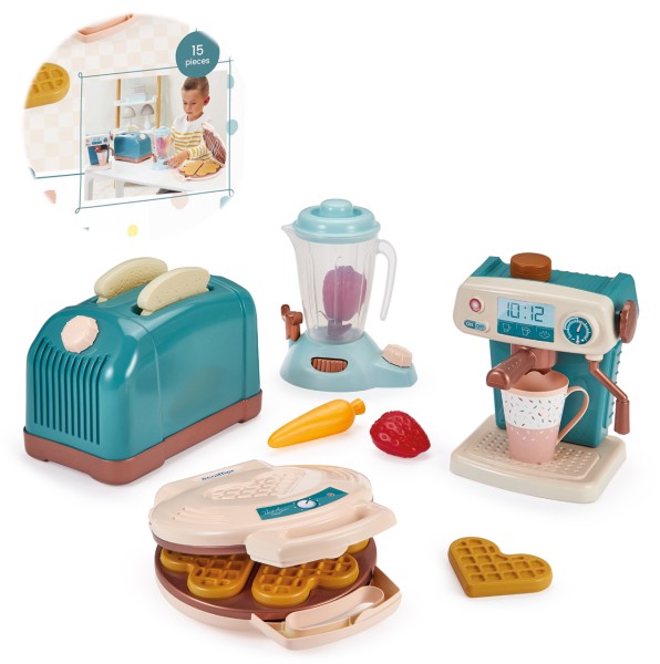 4in1 Superpack mit Toaster, Espressomaschine, Mixer und Waffeleisen