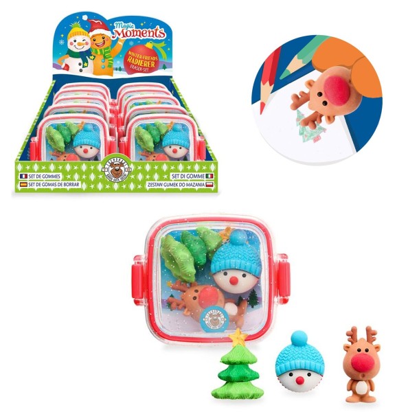 Wintertrends X-Mas Radierer Winter-Friends in Box 3er-Set