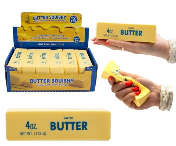 Squishy Butter 14 cm Slow Rising Trend Spielzeug (Gelb)