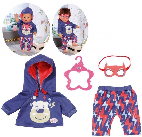 Baby Born Happy Birthday Gast Outfit 43 cm (Blau-Rot)