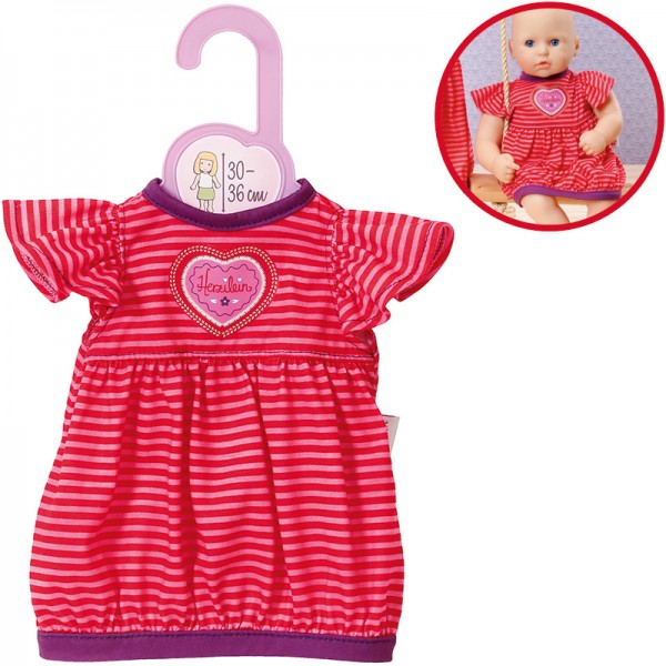 Dolly Moda Schlafkleid 30 - 36 cm (Pink-Rot)