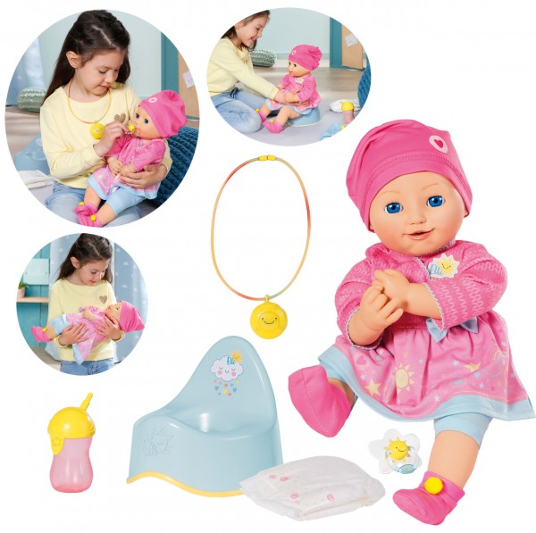 Baby Elli Smiles Puppe mit vielen Funktionen Interaktiv 43 cm (Pink)