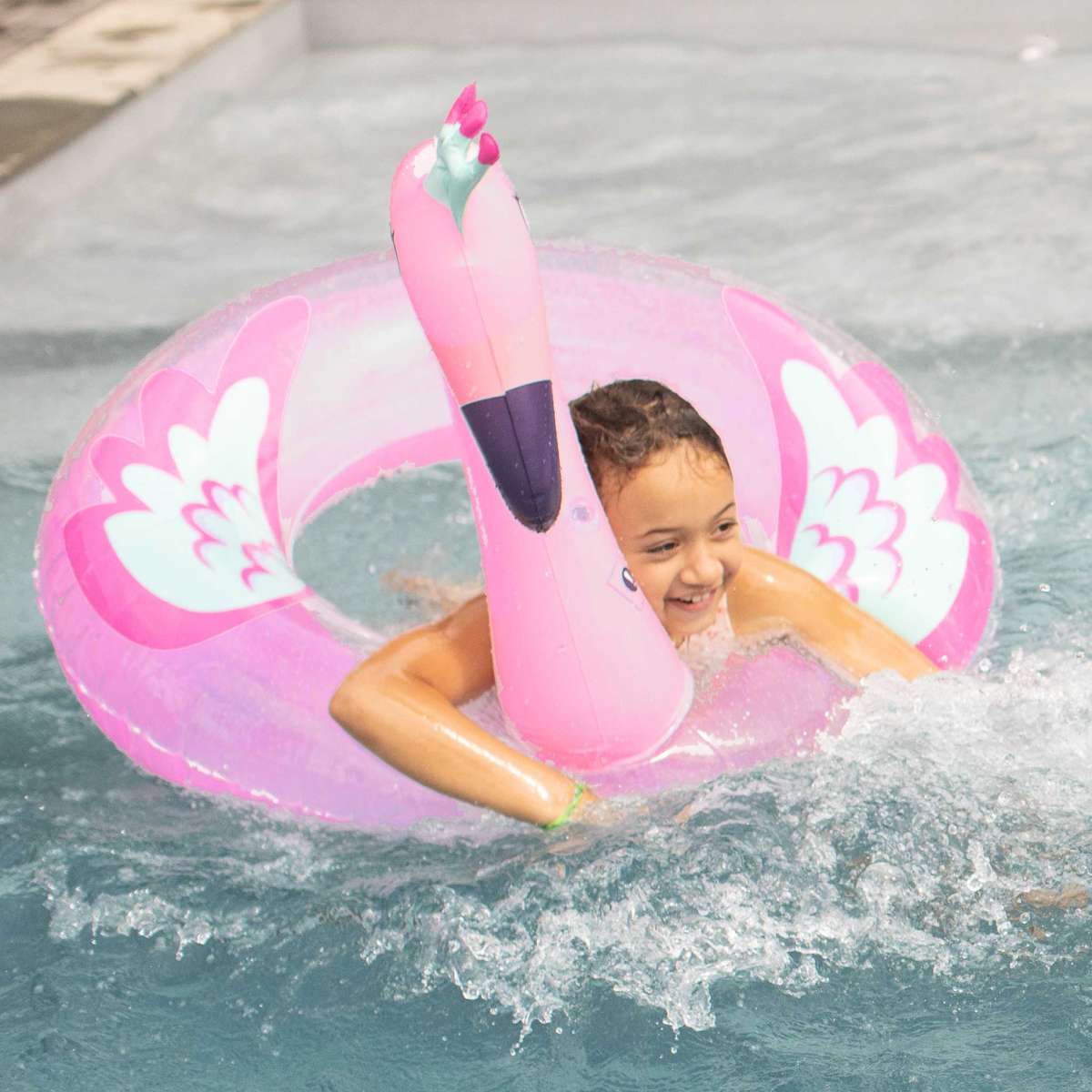 Newthinking Baby Schwimmring Aufblasbar - Für Kinder 6 Monate Bis 3 Jahre, Flamingo Design