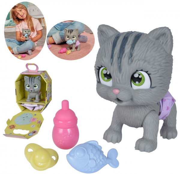 Pamper Petz Surprise Katze mit Zubehör (Grau)