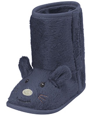 Babyschuhe Maus gefüttert Gr. 18/19 (Blau)