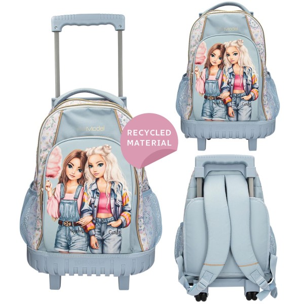 TOPModel Schulrucksack Trolley Festival Fun (Hellblau)