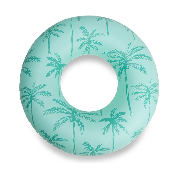 Großer Schwimmring 102 cm Palmen (Mint-Türkis)