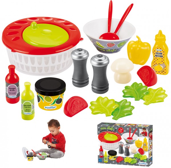 Salat-Set mit Salatschleuder für Kinderküche