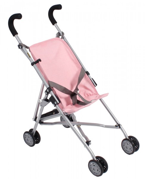 Puppenbuggy Roma Melange (Rosa-Grau)