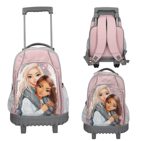 TOPModel Schulrucksack Trolley My BFF (Rosa-Grau-Glitzer)