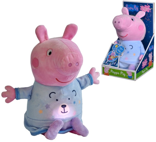 Peppa Pig Plüsch Gute Nacht Peppa mit Musik und Licht (Blau)
