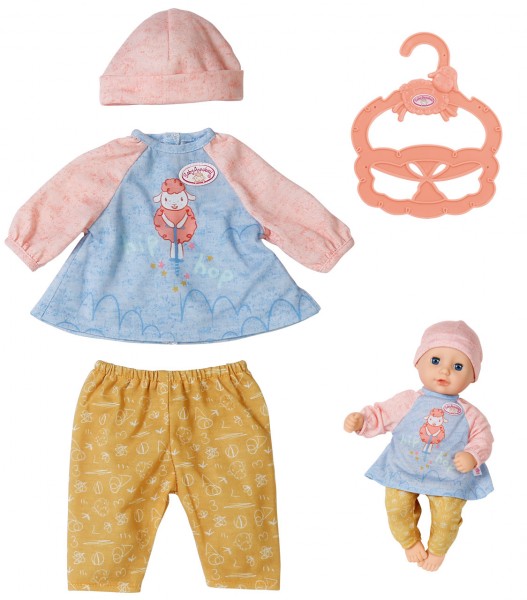 Baby Annabell Little Tagesoutfit Shirt mit Leggings 36 cm (Rosa-Ocker)