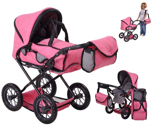 Puppenwagen Ruby (Jeans Pink)