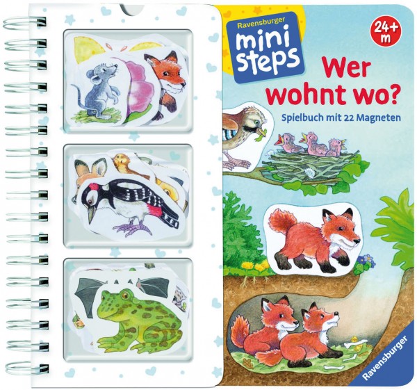 Mini Steps Wer wohnt wo? Spielbuch mit 22 Magneten 24+ M