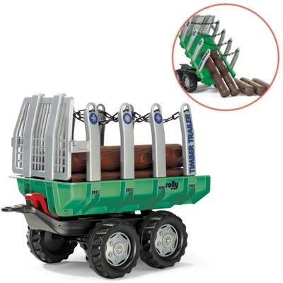 RollyTrailer Anhänger Timber mit Baumstämmen (Grün)