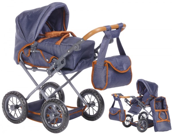 Puppenwagen Ruby (Dark Blue-Brown)