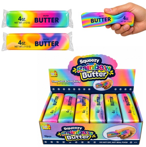 Rainbow Squishy Butter 13,5 cm Slow Rising Trend Spielzeug (Sortiert)
