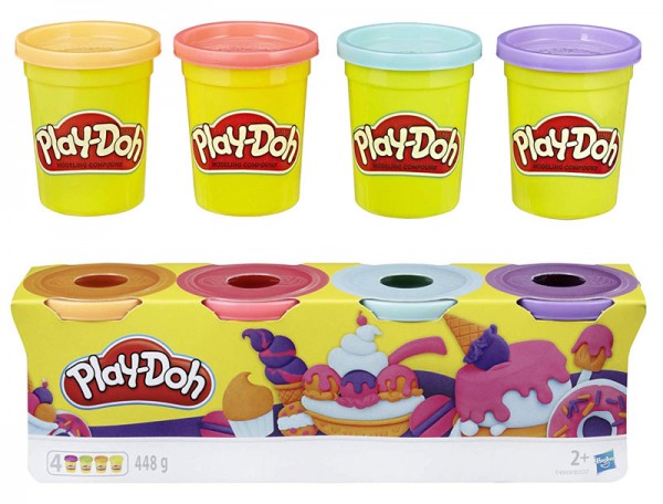 Play-Doh 4er Töpfchen Pastell