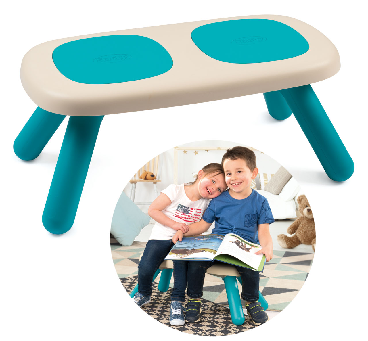 ️ SMOBY® KinderSitzbank Kid für Drinnen und Draußen