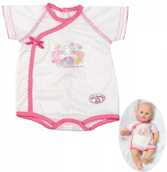 Baby Annabell Unterwäsche Baby Body 46 cm (Weiß-Pink)