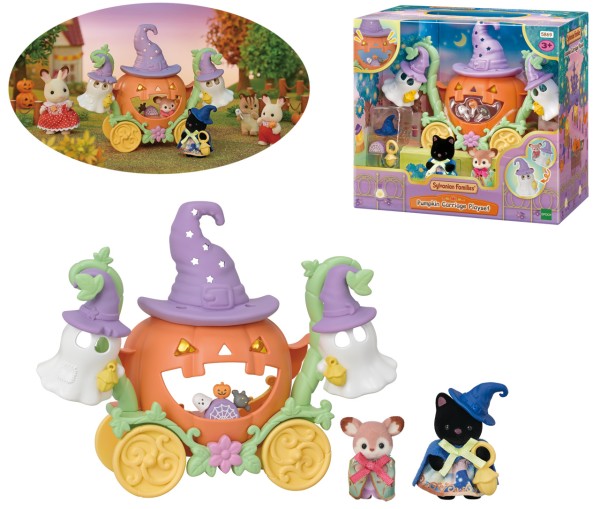 Sylvanian Families Kürbiskutschen Spielset mit Figuren