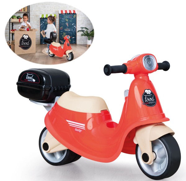 Kinder-Sitzroller Scooter Food Express Lieferservice (Rot)
