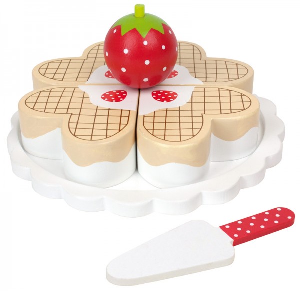 Heißer Waffel-Kuchen aus Holz