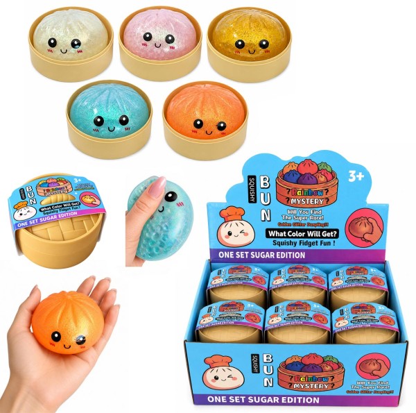 Squishy Dumpling mit Wasserperlen & Regenbogenschimmer 9 cm (Sortiert)