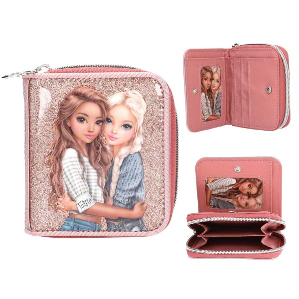 TOPModel Portemonnaie Dots mit Glitzerhintergrund (Rosa)
