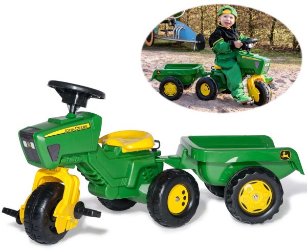 RollyMinitrac John Deere Trac mit Anhänger (Grün)