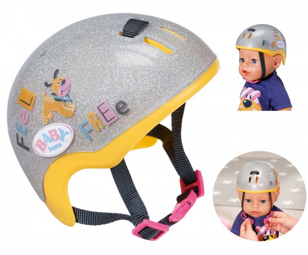 Baby Born Fahrradhelm 43 cm (Silber-Gelb)