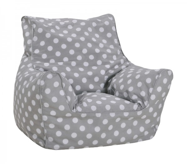 Kindersitzsack Punkte Softsessel (Dots Grey)