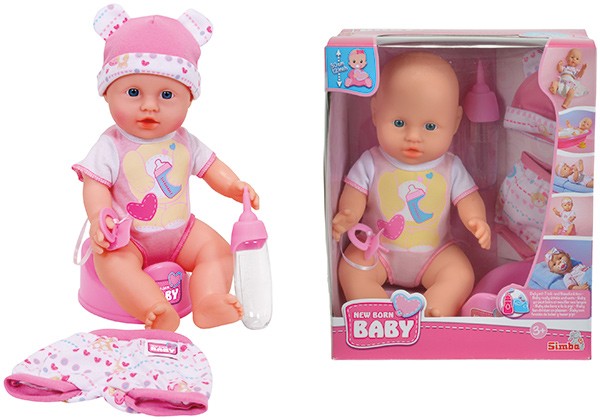 New Born Baby Kleine Puppe mit Funktionen und Kleidungsset 30 cm
