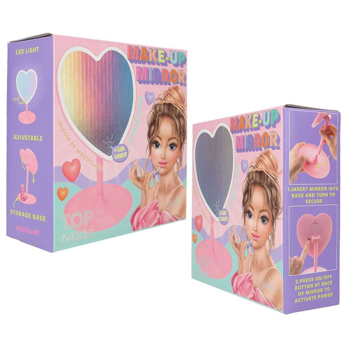 MYOSPARK Make-up-Spiegel 'Just A Girl Who Loves Theater' – Klappbar, Mit Lupe | 6,6 X 7,1 Cm, Geschenk
