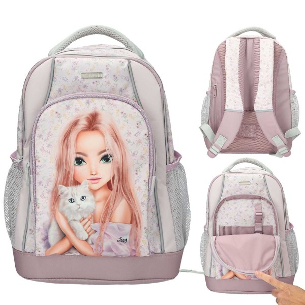 TOPModel Schulrucksack Blooming Kitty (Flieder)