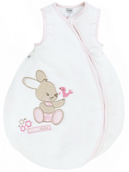 Nicki Winterschlafsack Bunny Gr. 62/68 (Weiß-Rosa)