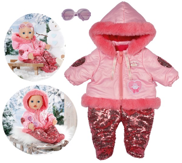 Baby Annabell Deluxe Schneeanzug 43 cm (Rosa-Rot)