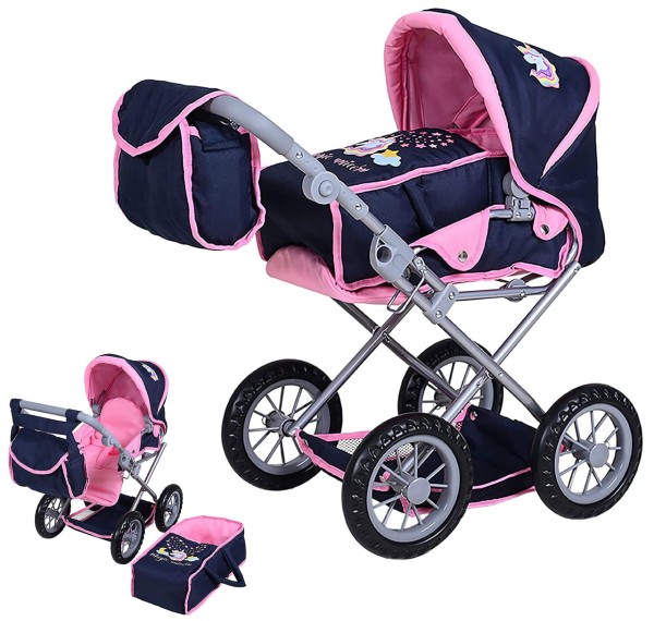 Puppenwagen Ruby Magic Unicorn (Marine-Pink)