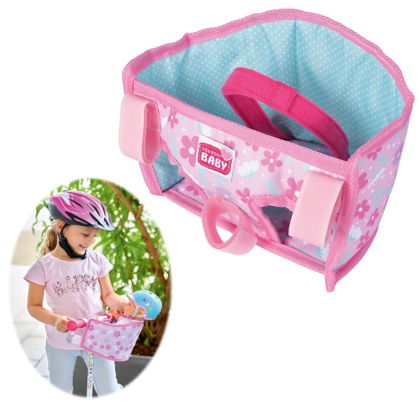 New Born Baby Fahrradsitz mit Gurt 30 - 43 cm (Rosa)