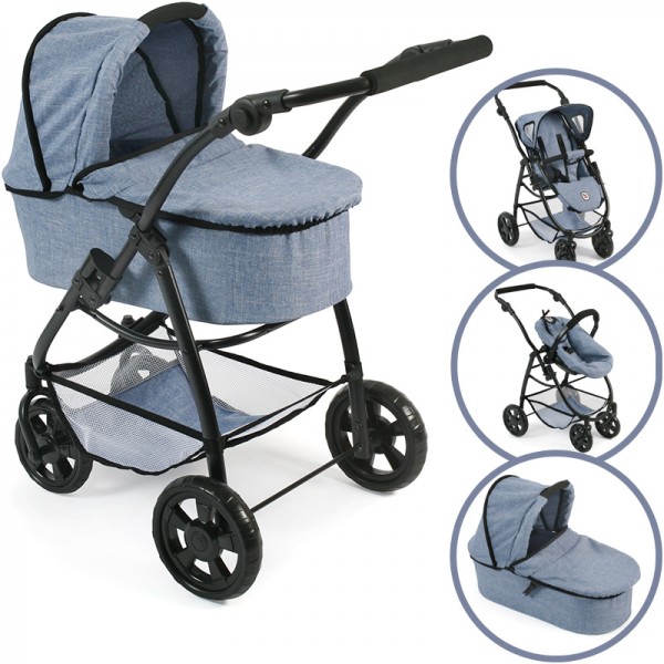 Puppenwagen Emotion All In 3in1 (Jeans Blue)