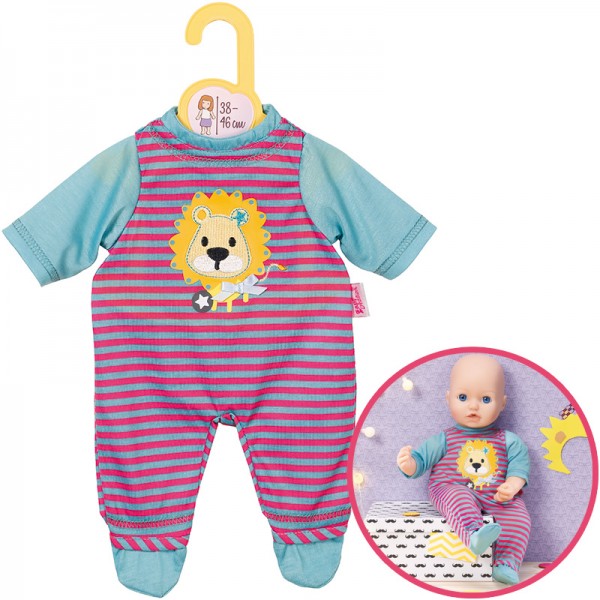 Dolly Moda Strampler Löwe 38 - 46 cm (Türkis-Pink)