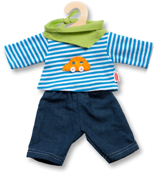 Kleidungsset Jeans mit Streifenshirt 35-45 cm