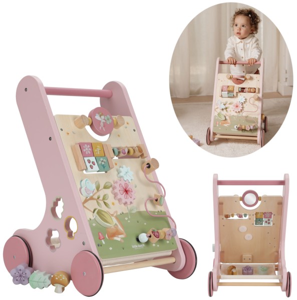 Laufwagen Multi Activity Fairy Garden aus Holz (Rosa)