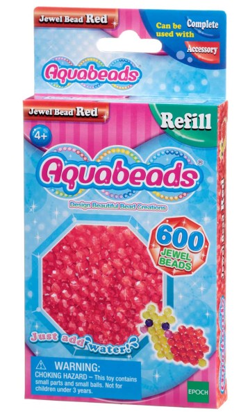 Aquabeads Rote Glitzerperlen Refill-Set